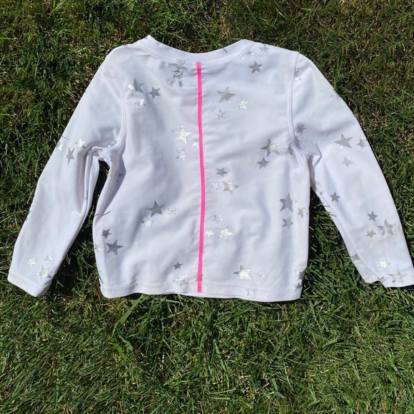 White & Silver Star Rash Guard - Picture 2 of 6